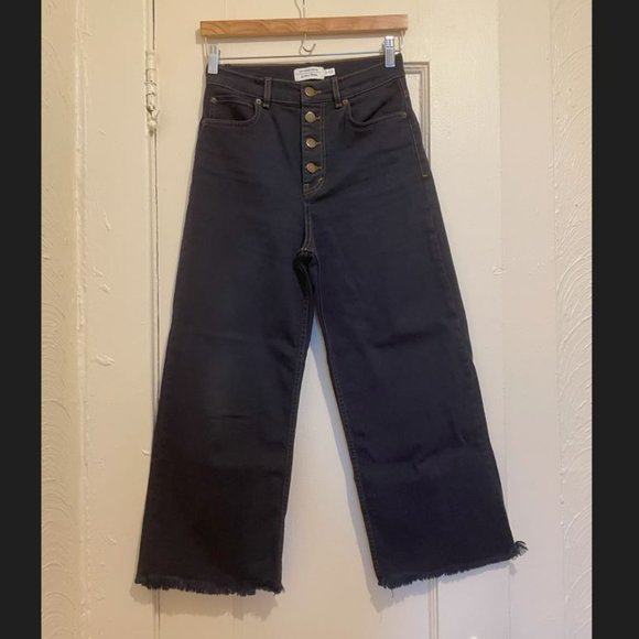 NWOT & Other Stories High Waisted Exposed Button Fly Wide Jeans Size 27 - Picture 2 of 12